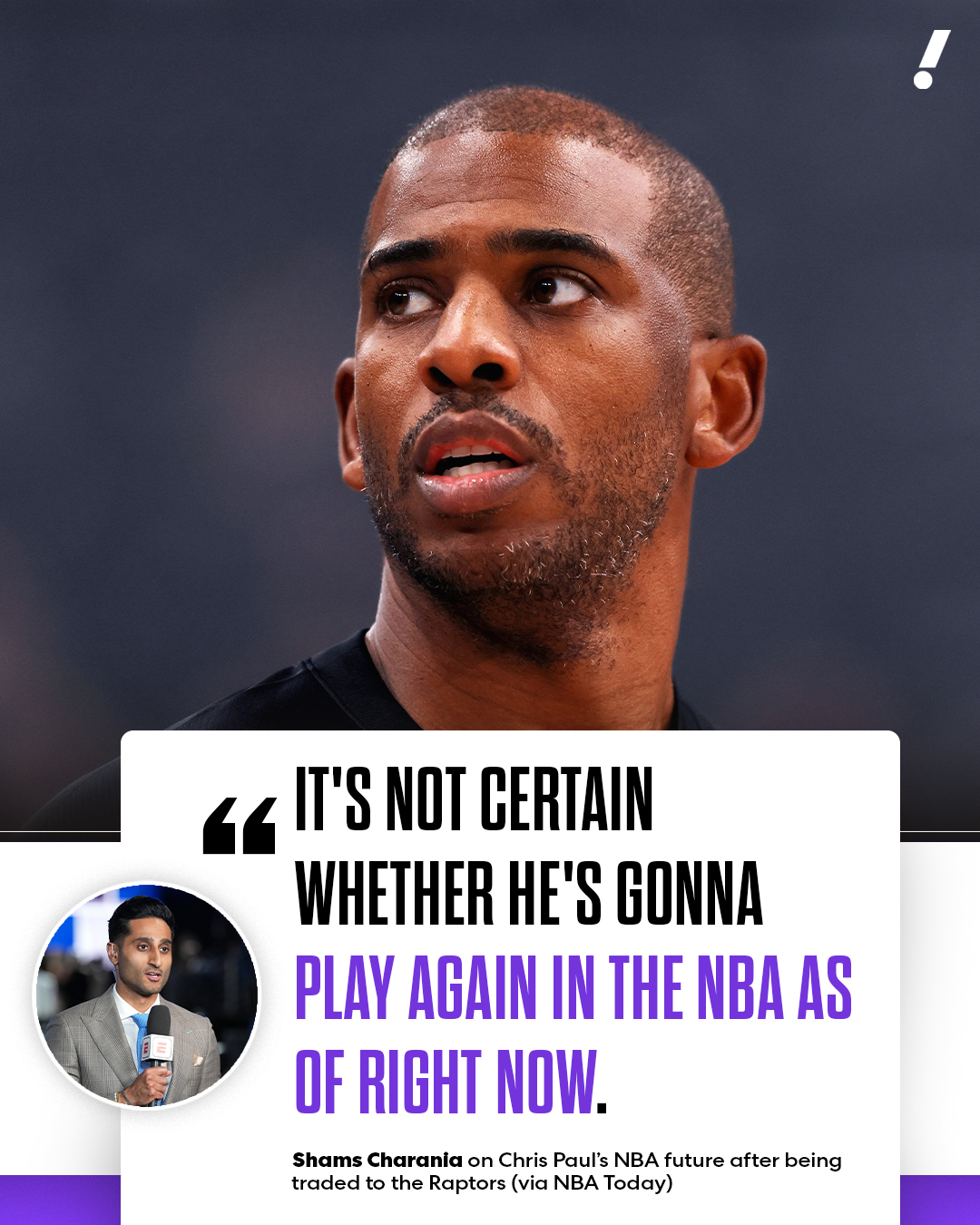 开云体育-还能再见吗？Shams：目前尚不确定保罗是否还会在NBA继续征战